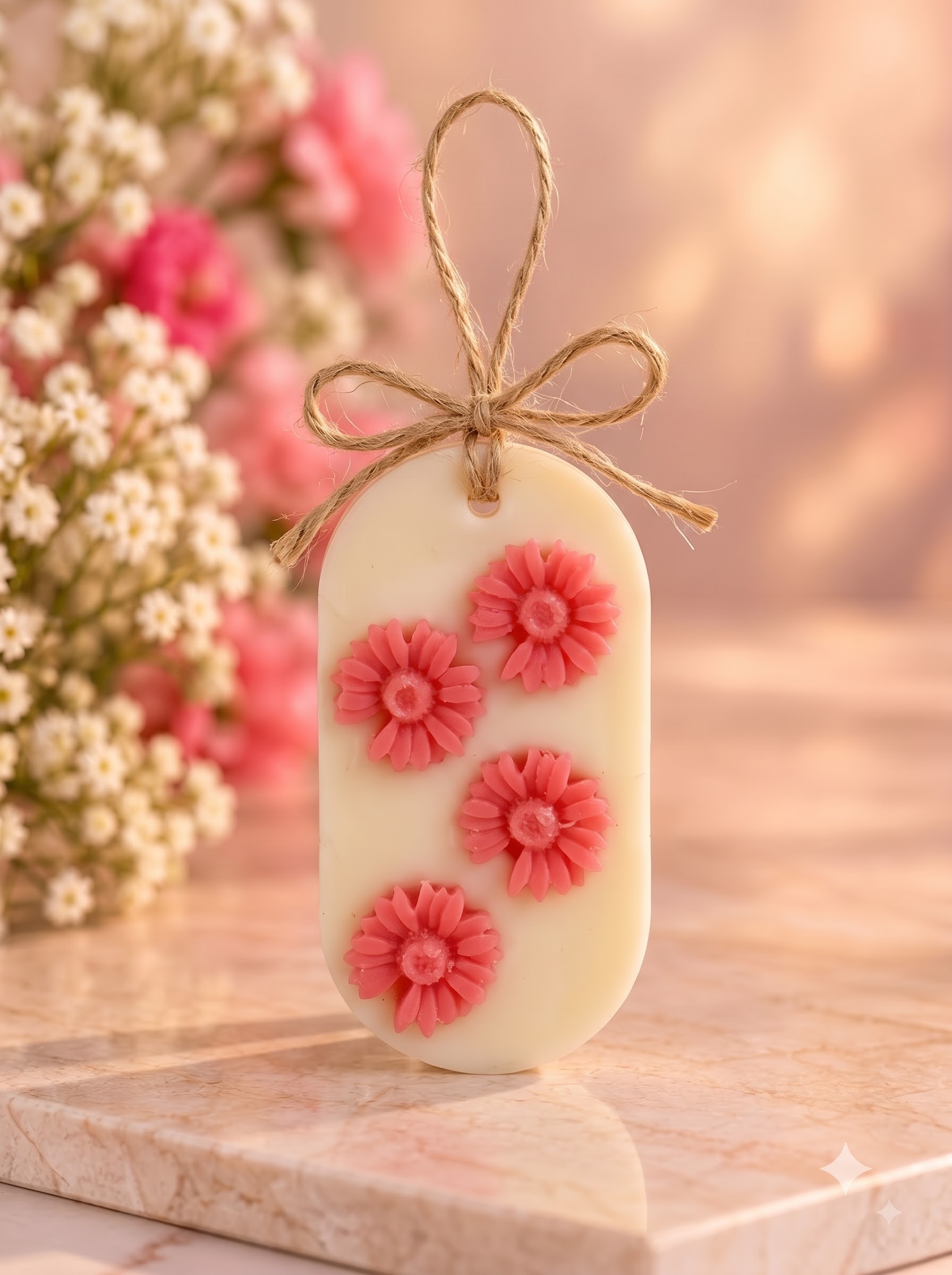 Pink Daisy Floral Wax Sachet