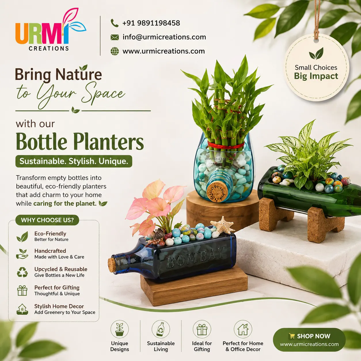 Bombay Sapphire Bottle Planter: Turning an Empty Bottle Into a Green Centrepiece Bombay Sapphire Bottle Planter: Turning an Empty Bottle Into a Green Centrepiece